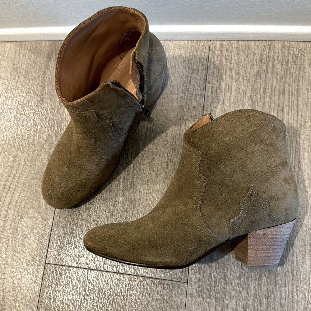 NEW Isabel Marant Tan Suede Etoile Dicker Western Boots Size 37